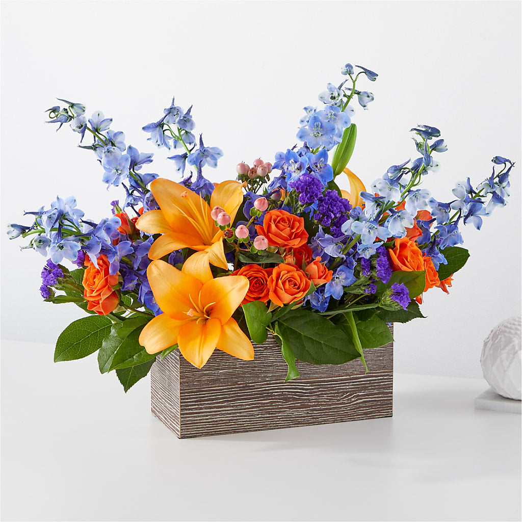 Radiant Citrus Box Bouquet – BECCA'S BLING AND BLOOMS, Millington TN