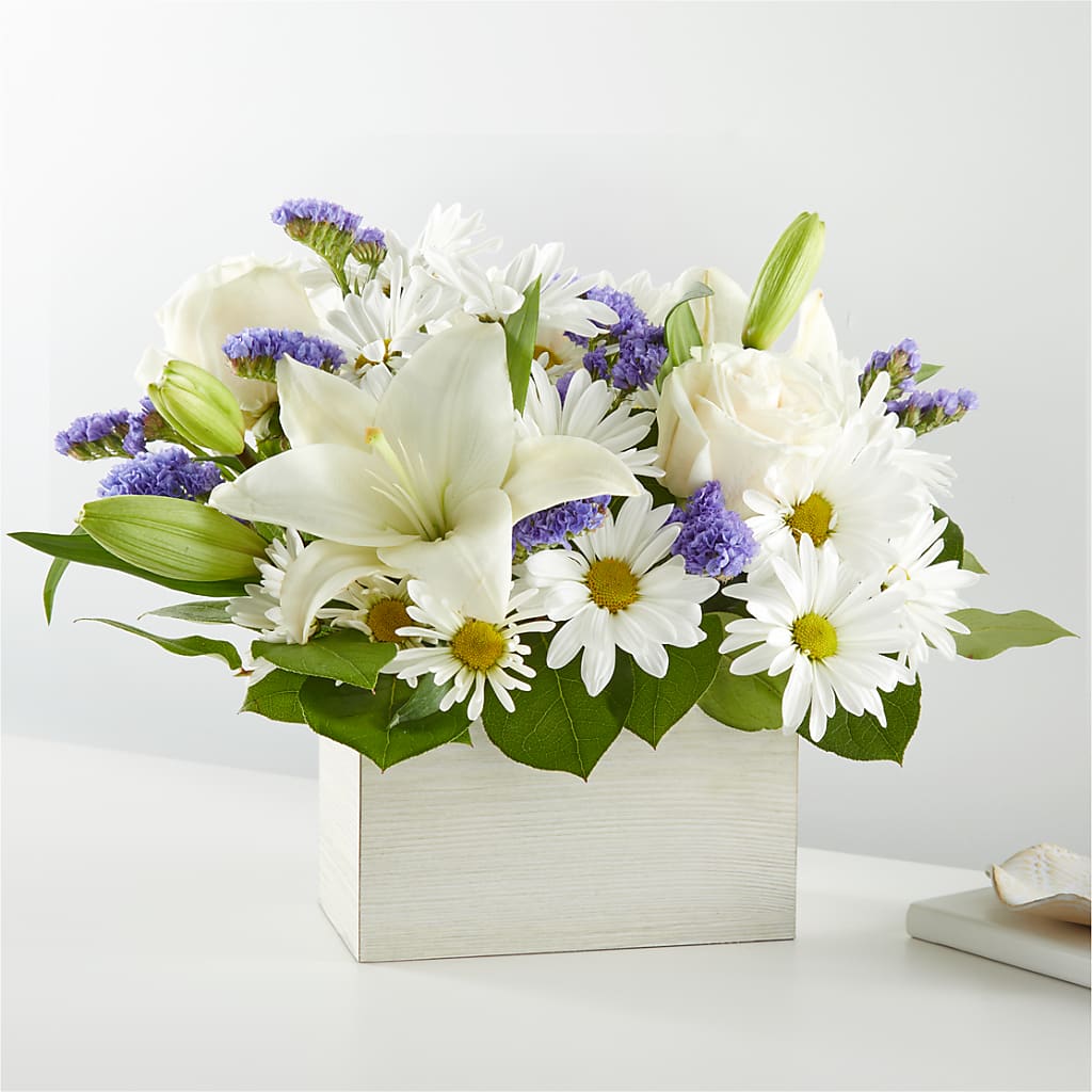 Beyond Blue Box Bouquet – BECCA'S BLING AND BLOOMS, Millington TN