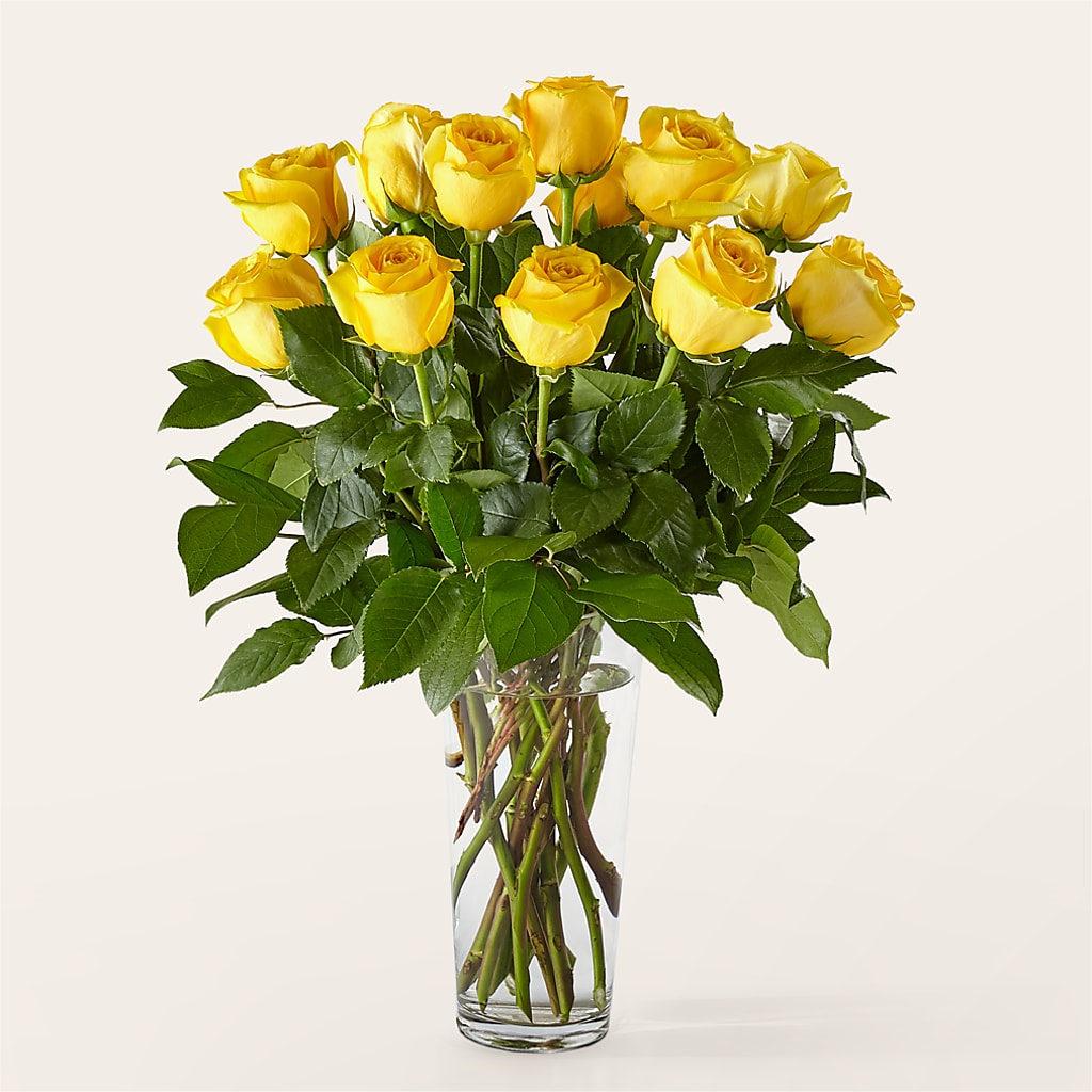Long Stem Yellow Rose Bouquet – BECCA'S BLING AND BLOOMS, Millington TN