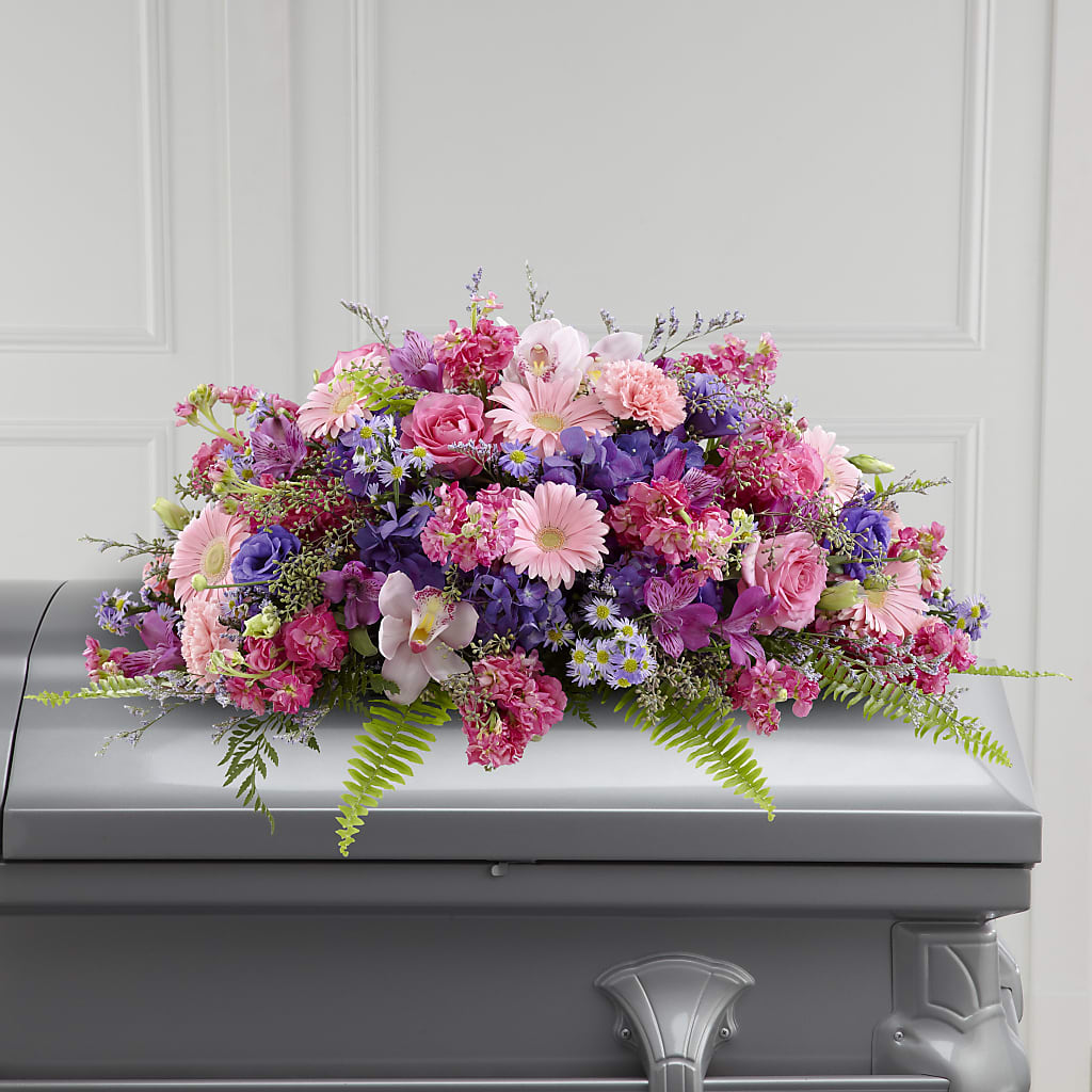 Glorious Garden Casket Spray – BECCA'S BLING AND BLOOMS, Millington TN