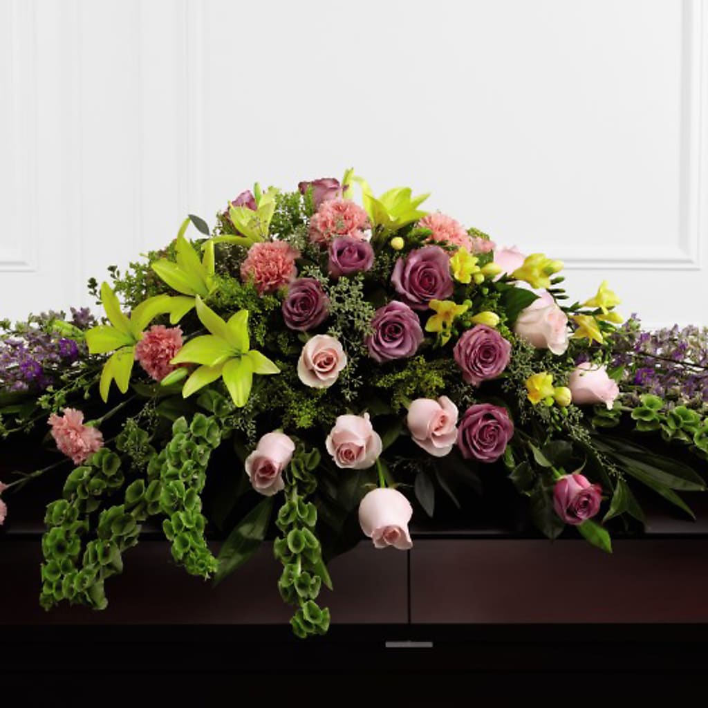 Forever Beloved Casket Spray – BECCA'S BLING AND BLOOMS, Millington TN