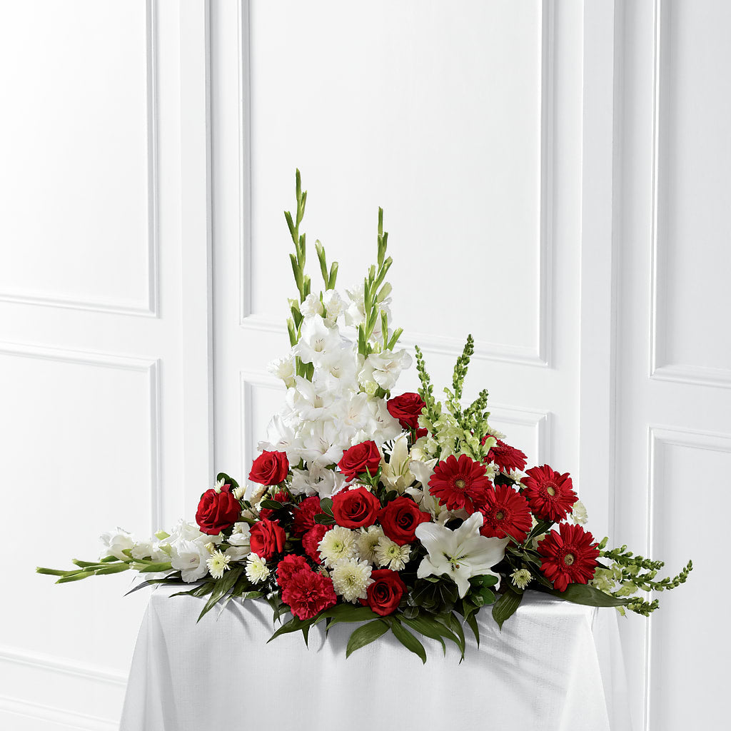 Crimson & White Arrangement – BECCA'S BLING AND BLOOMS, Millington TN