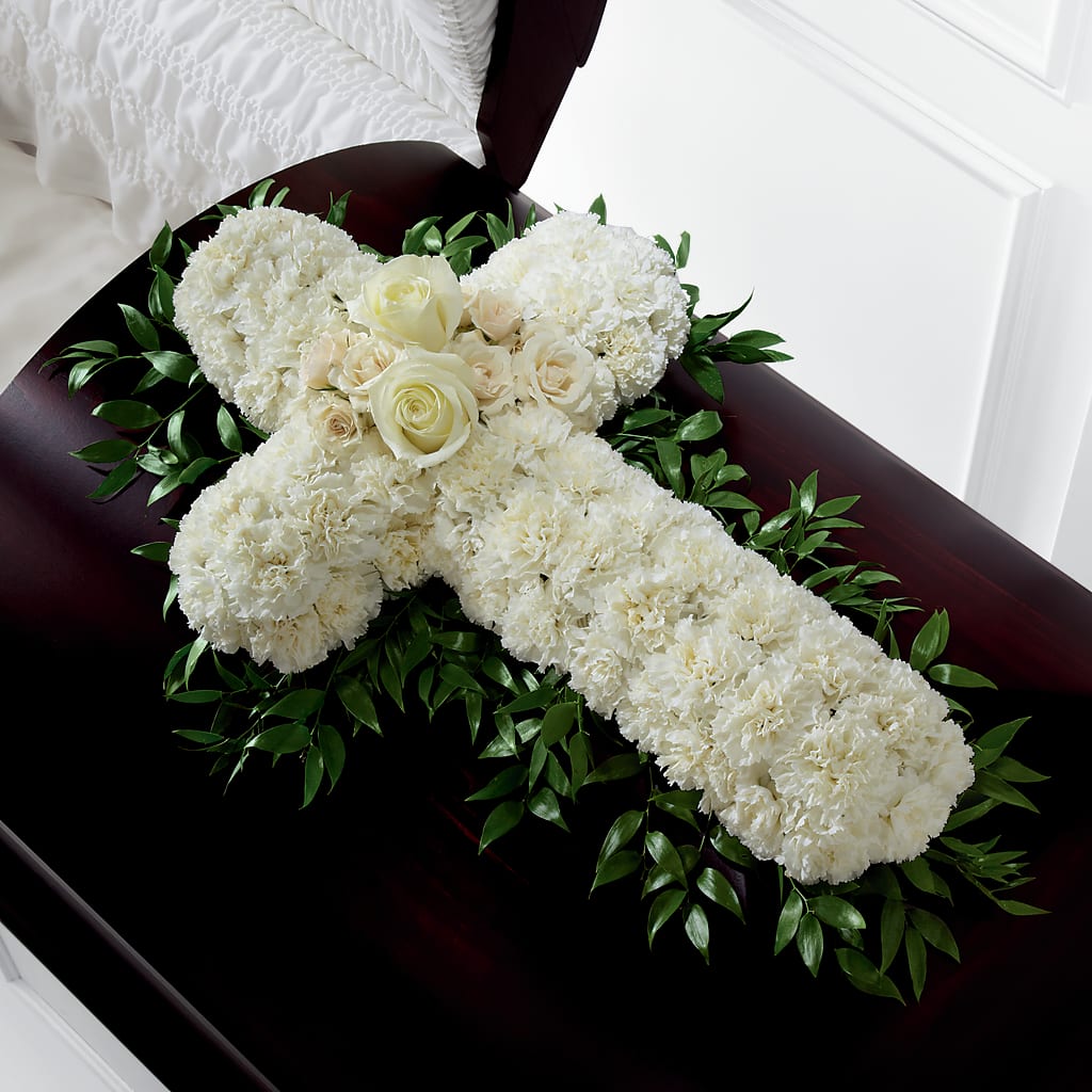 Peaceful Memories Casket Spray (Standard) – BECCA'S BLING AND BLOOMS, Millington TN