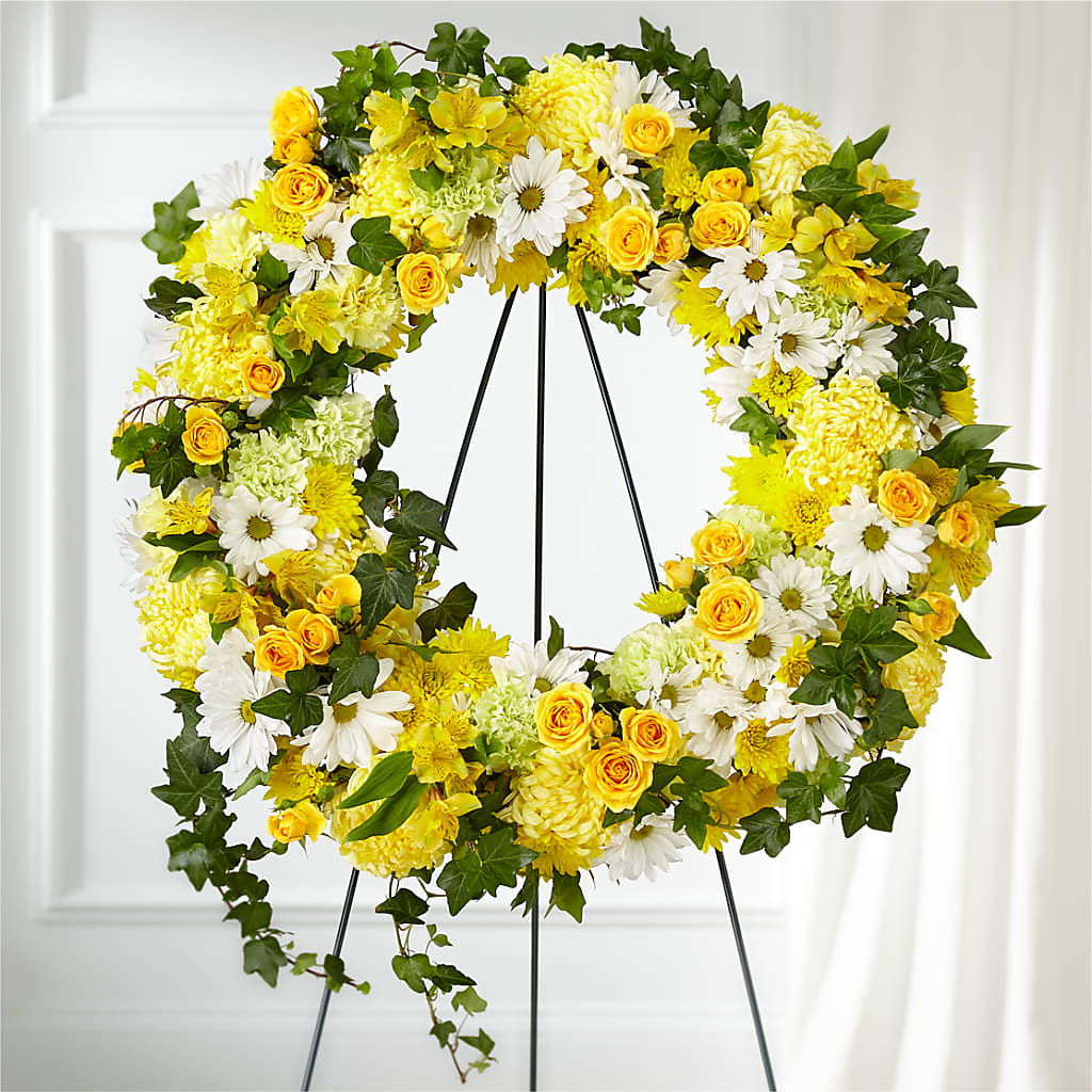 Golden Remembrance Wreath – BECCA'S BLING AND BLOOMS, Millington TN