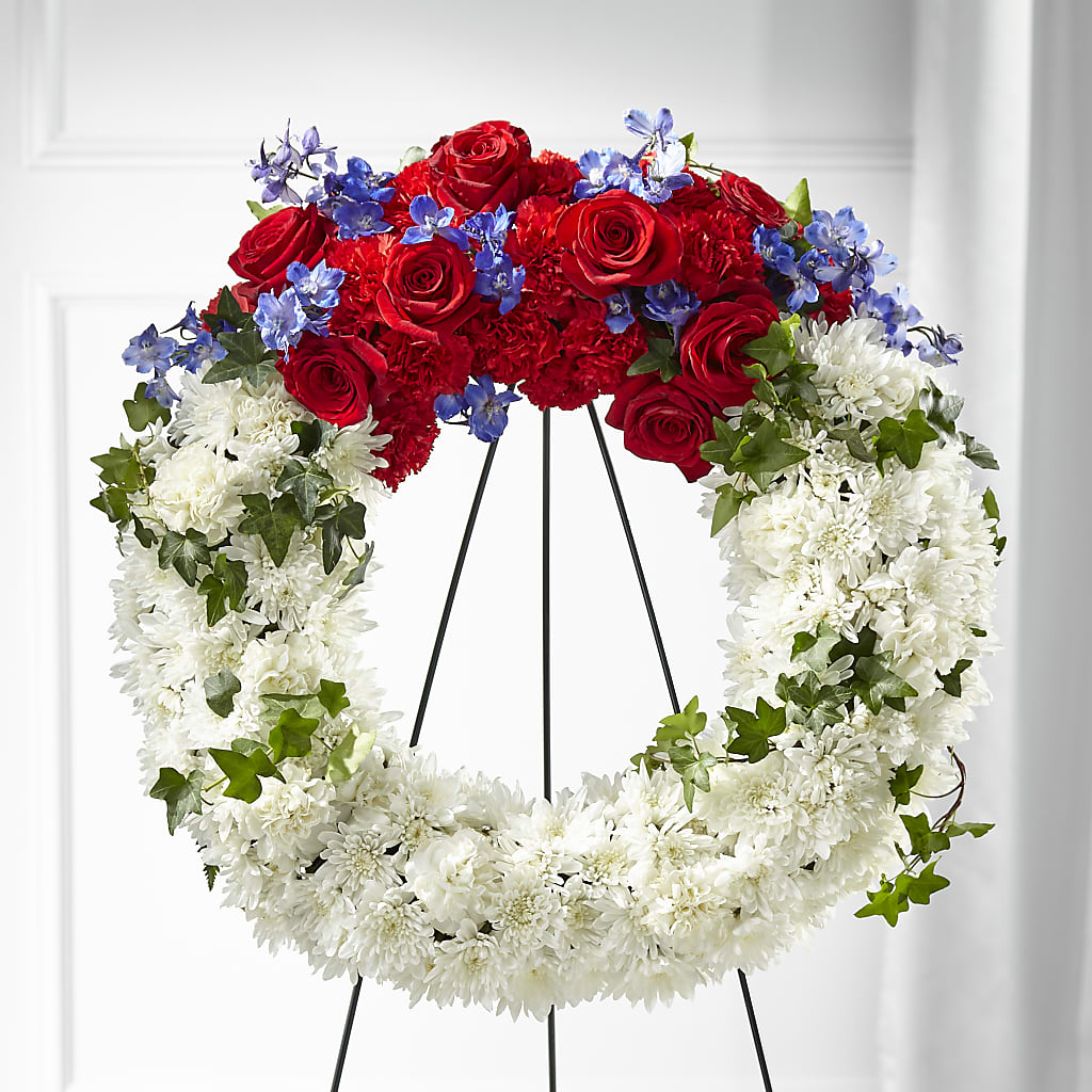 Patriotic Passion Wreath – BECCA'S BLING AND BLOOMS, Millington TN