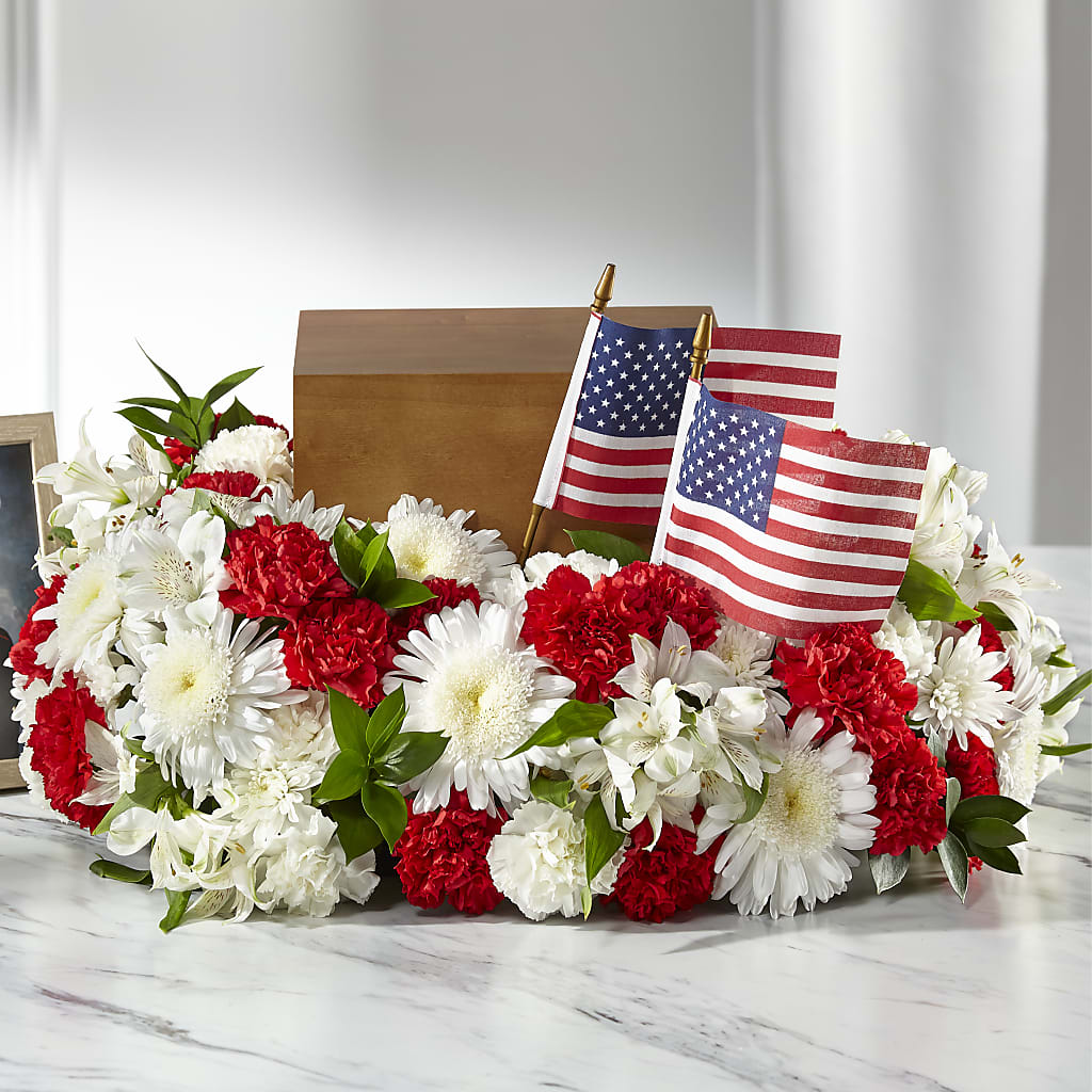 Spirit of Patriotism Cremation Adornment – BECCA'S BLING AND BLOOMS, Millington TN