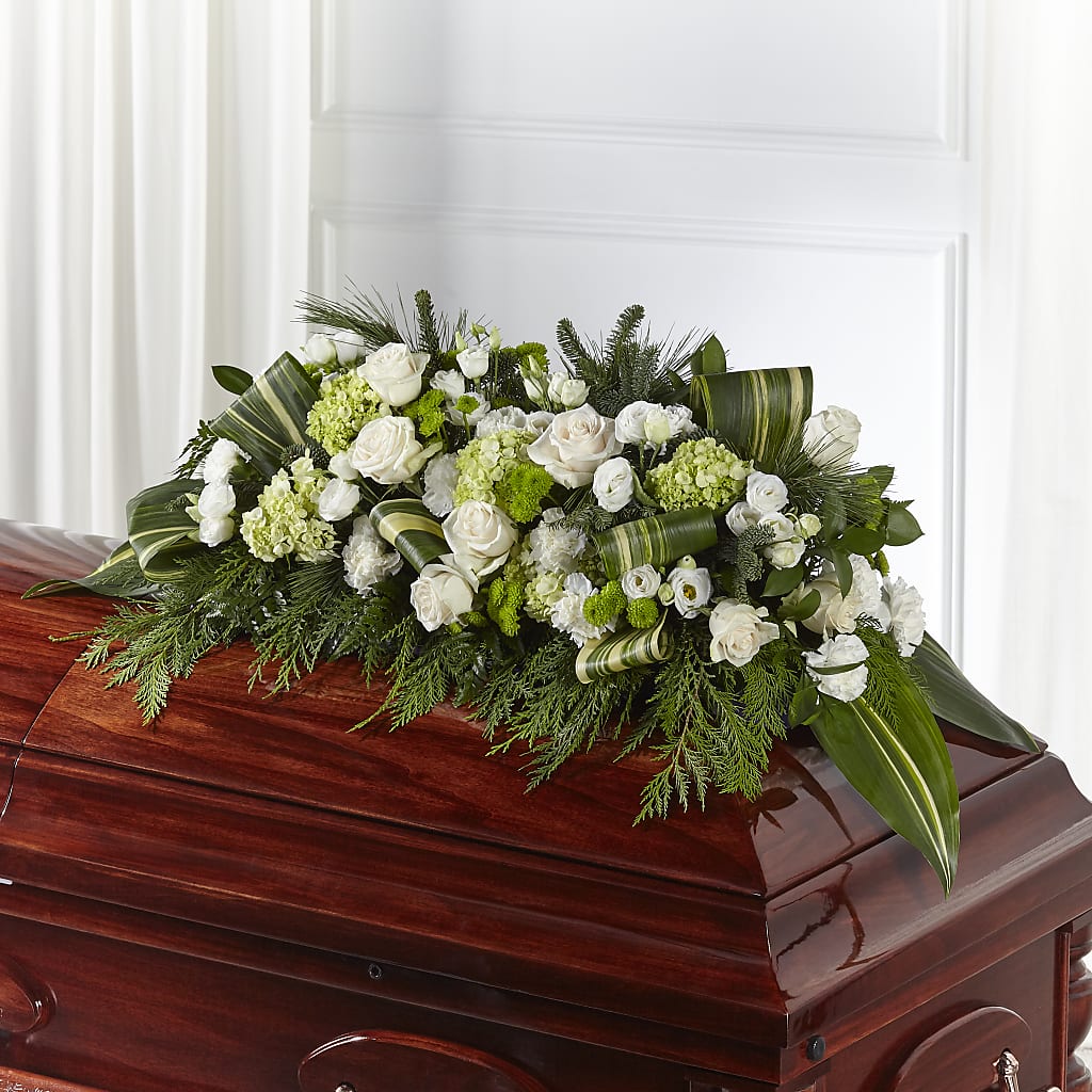 Hopeful Gesture Casket Spray – BECCA'S BLING AND BLOOMS, Millington TN