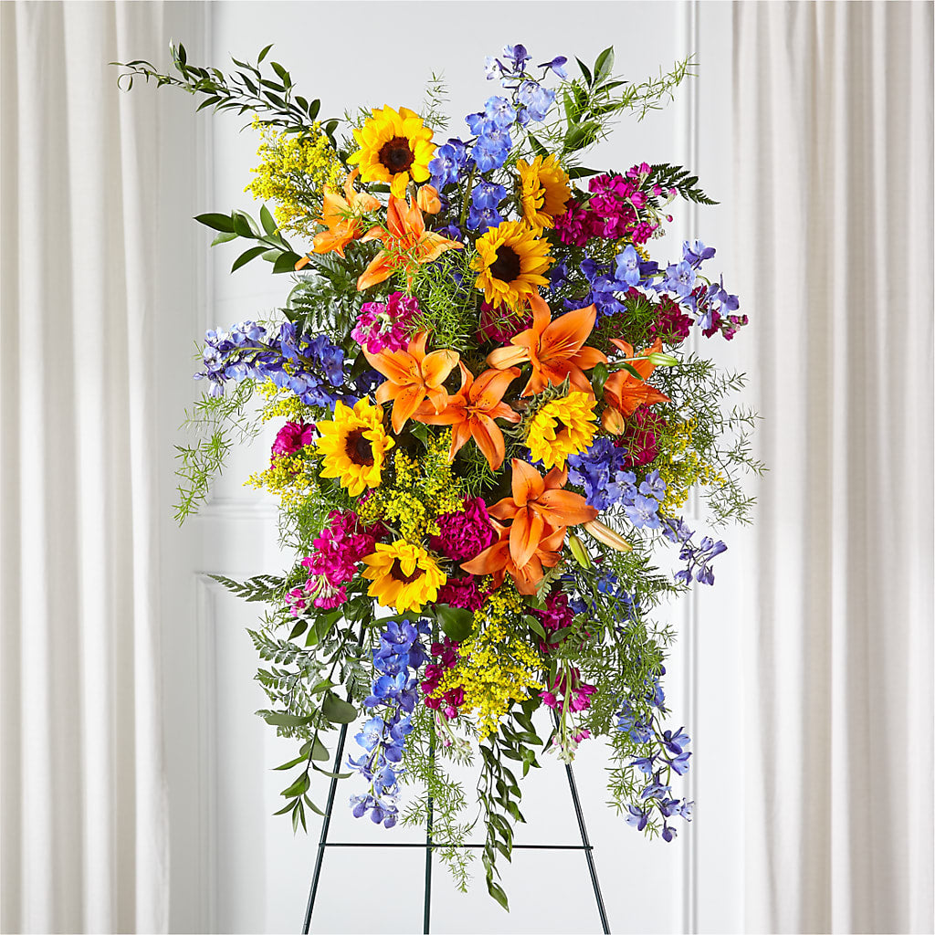 Sunlit Memories Standing Spray (Standard) – BECCA'S BLING AND BLOOMS, Millington TN