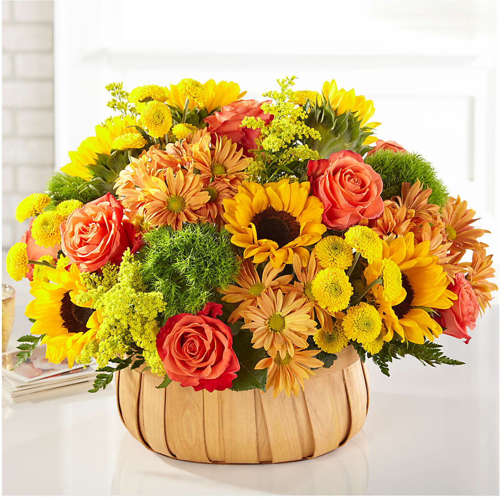 Harvest Sunflower Basket – BECCA'S BLING AND BLOOMS, Millington TN