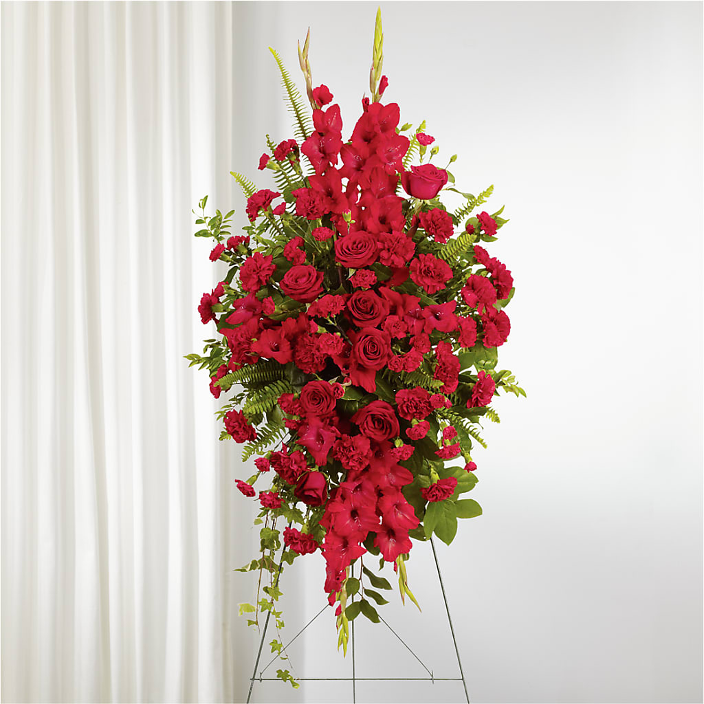 From the Heart Standing Spray – BECCA'S BLING AND BLOOMS, Millington TN