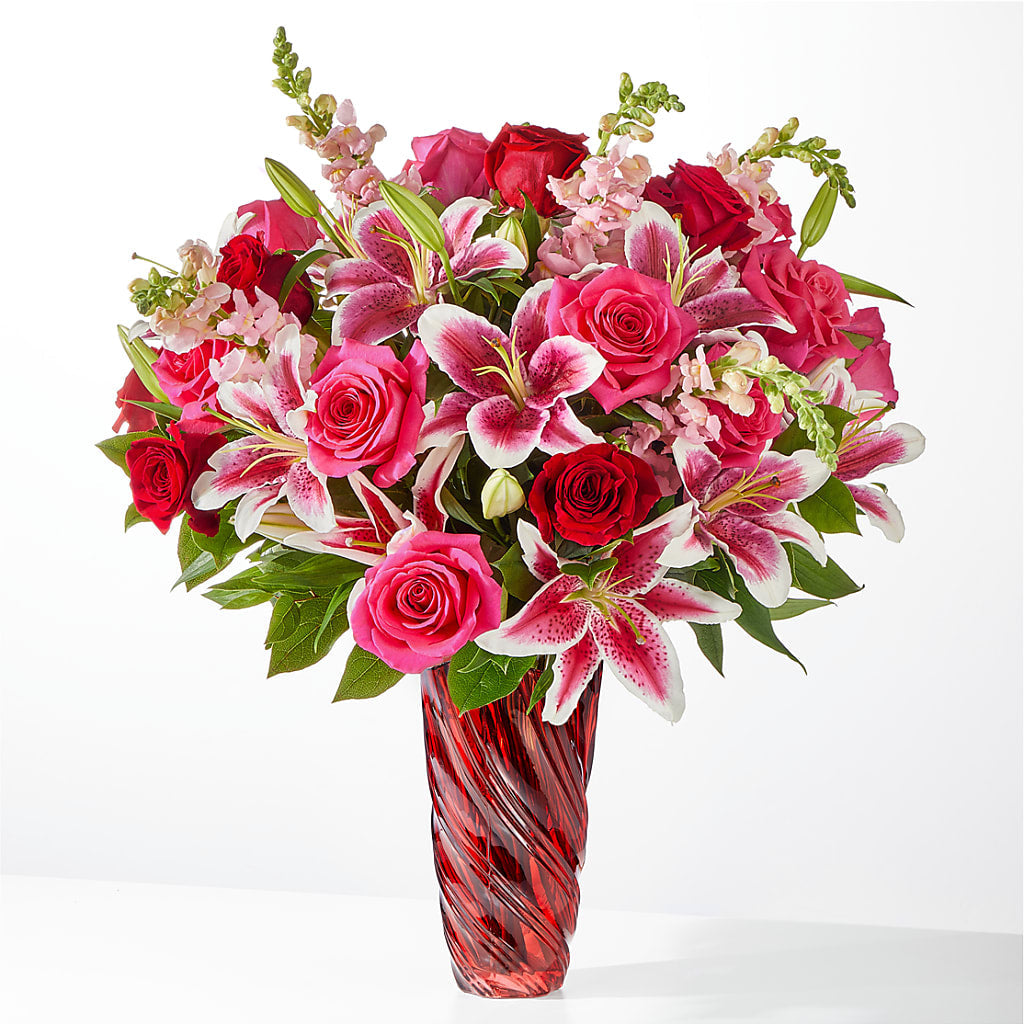 Always You Bouquet with Luxe Swirl Vase – BECCA'S BLING AND BLOOMS, Millington TN
