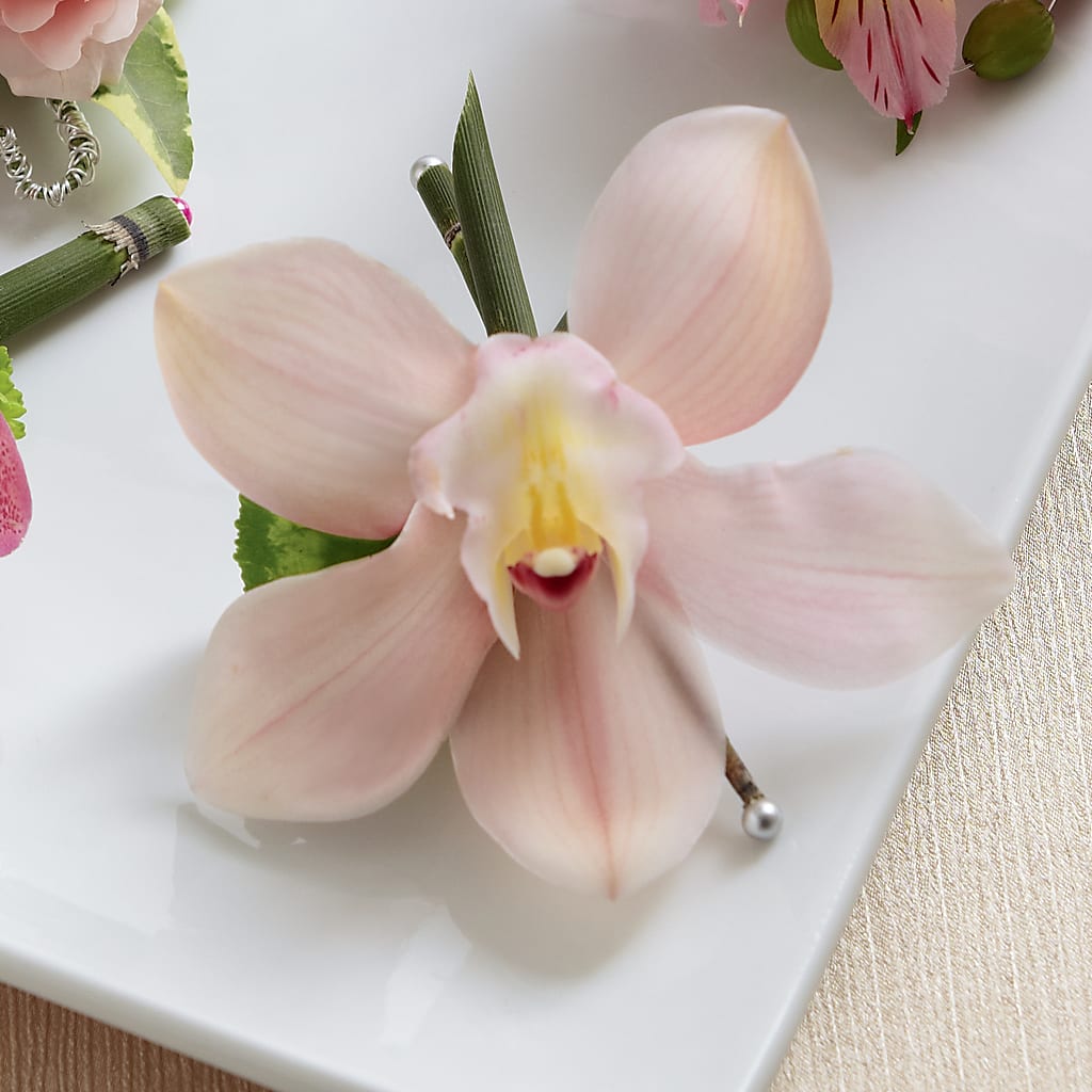 Pink Cymbidium Boutonniere – BECCA'S BLING AND BLOOMS, Millington TN