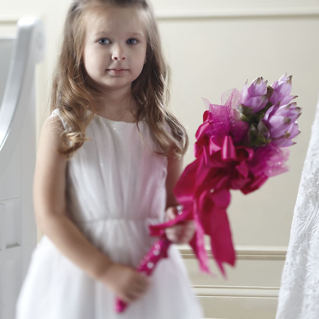 Sparkle Pink Flower Girl Bouquet – BECCA'S BLING AND BLOOMS, Millington TN