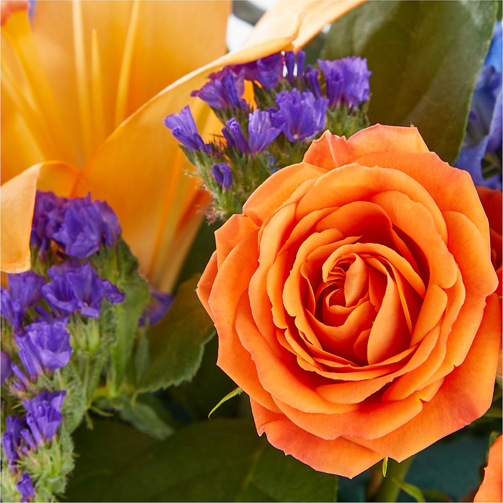 Radiant Citrus Box Bouquet – BECCA'S BLING AND BLOOMS, Millington TN