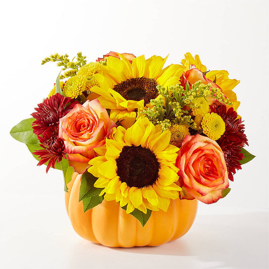 Golden Gourd Pumpkin Bouquet – BECCA'S BLING AND BLOOMS, Millington TN