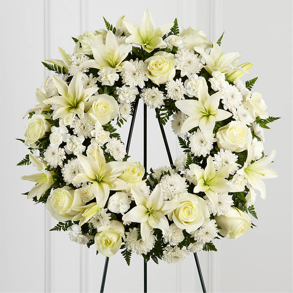 Treasured Tribute Wreath – BECCA'S BLING AND BLOOMS, Millington TN