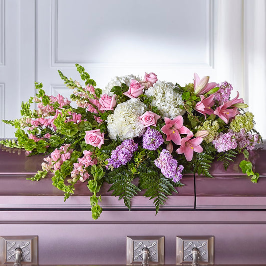 Life's Gratitude Casket Spray – BECCA'S BLING AND BLOOMS, Millington TN