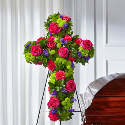 Tribute Rose Floral Cross – BECCA'S BLING AND BLOOMS, Millington TN