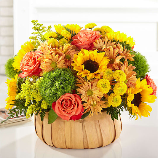 Harvest Sunflower Basket – BECCA'S BLING AND BLOOMS, Millington TN