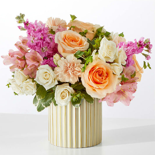 Paradise Bouquet with Ivory Vase – BECCA'S BLING AND BLOOMS, Millington TN