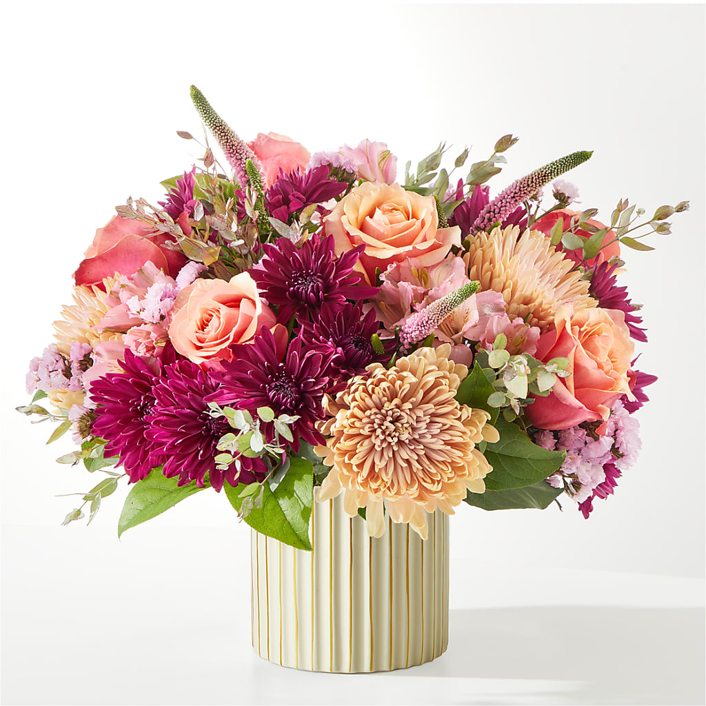 Berry Cobbler Bouquet with Ivory Vase – BECCA'S BLING AND BLOOMS, Millington TN