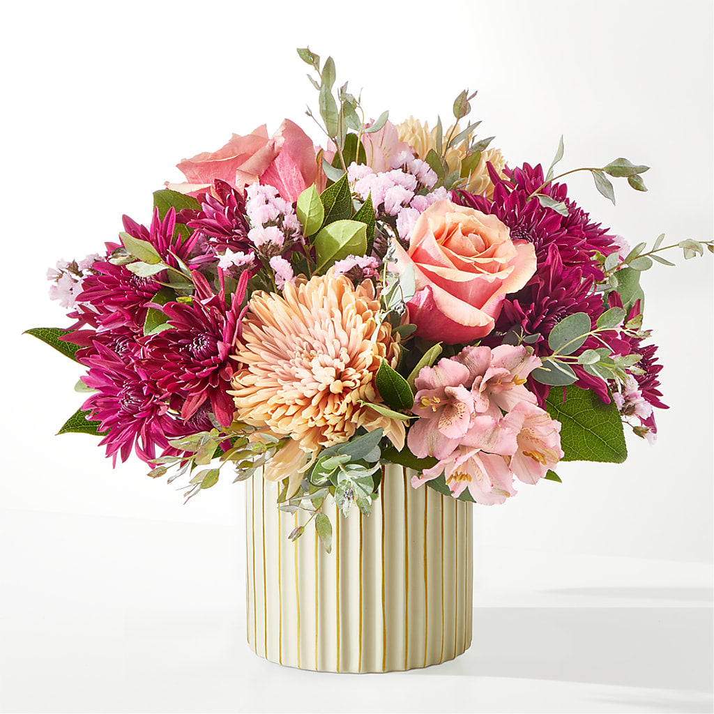 Berry Cobbler Bouquet with Ivory Vase – BECCA'S BLING AND BLOOMS, Millington TN