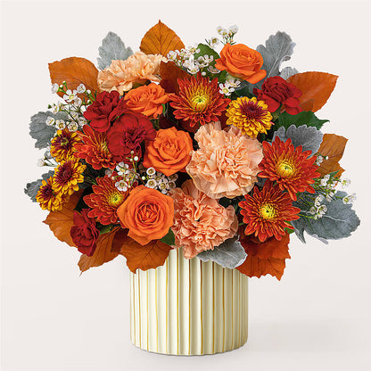Merlot Bouquet with Ivory Vase – BECCA'S BLING AND BLOOMS, Millington TN