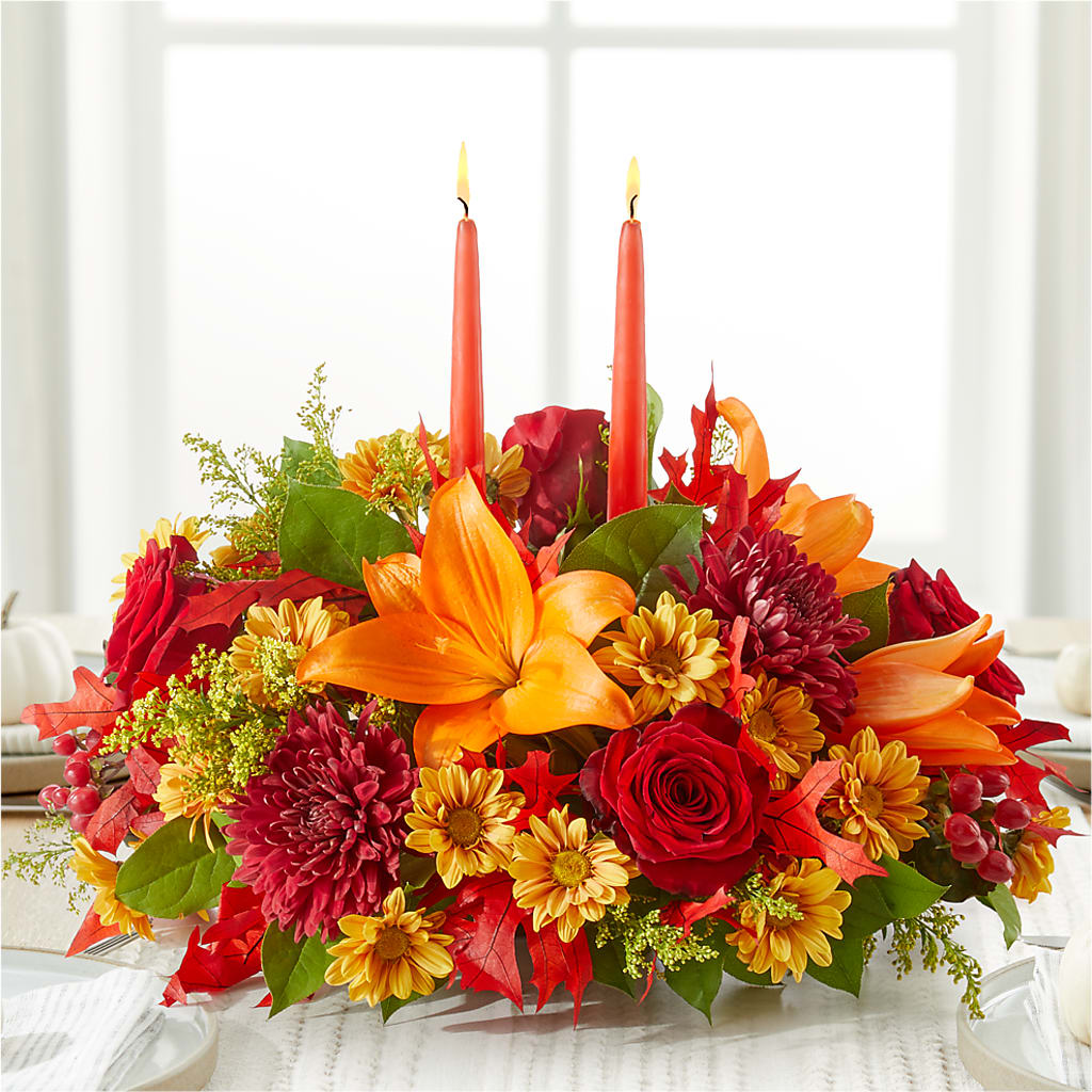 Autumn's Embrace Centerpiece – BECCA'S BLING AND BLOOMS, Millington TN
