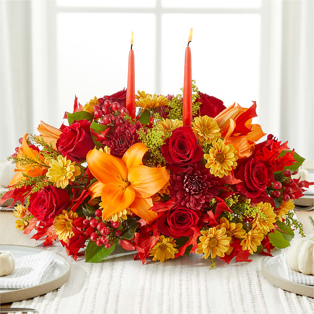 Autumn's Embrace Centerpiece – BECCA'S BLING AND BLOOMS, Millington TN