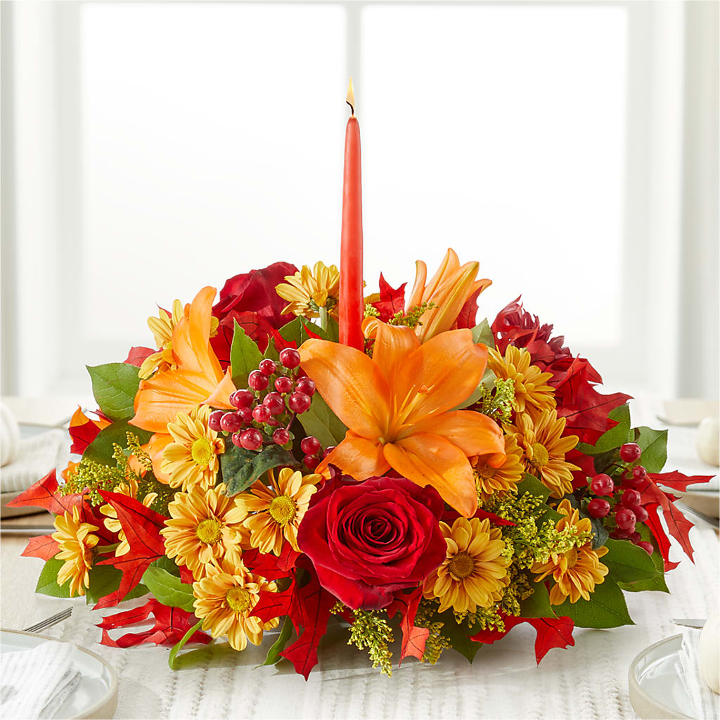 Autumn's Embrace Centerpiece – BECCA'S BLING AND BLOOMS, Millington TN