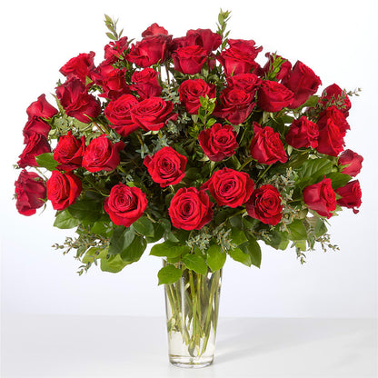 Forever Yours Fifty Stem Red Rose Bouquet – BECCA'S BLING AND BLOOMS, Millington TN