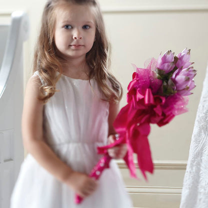 Sparkle Pink Flower Girl Bouquet – BECCA'S BLING AND BLOOMS, Millington TN